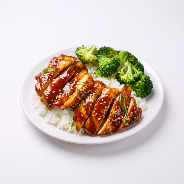 Teriyaki Chicken Rice Dish.