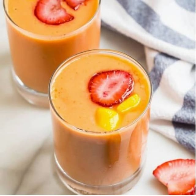 Strawberry Mango Smoothie.