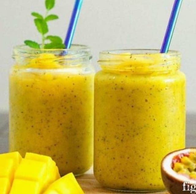 Mango Passion Fruit Smoothie.