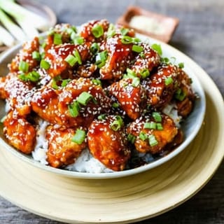 Soy Garlic Chicken Rice Dish